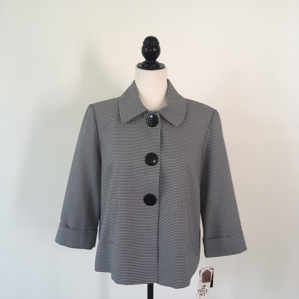 Studio One Houndstooth Blazer Jacket